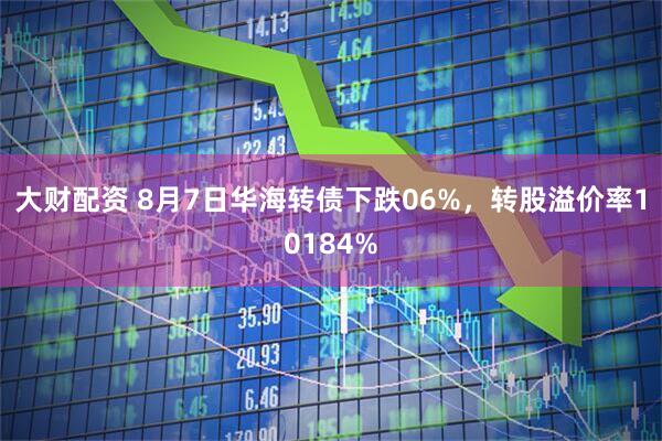 大财配资 8月7日华海转债下跌06%，转股溢价率10184%